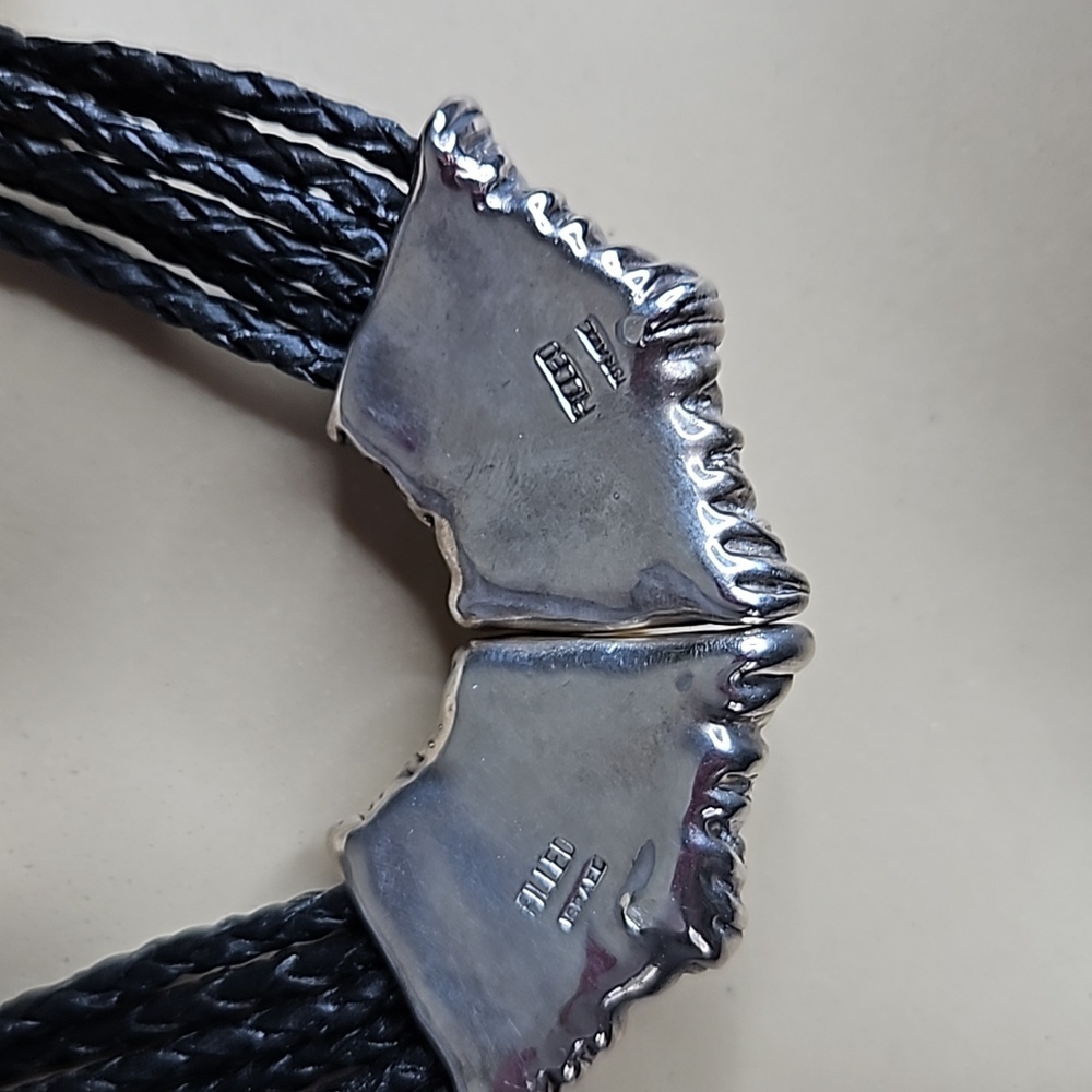 ISREAL  MODERNIST ROPE STERLING NECKLACE - Picture 4 of 8